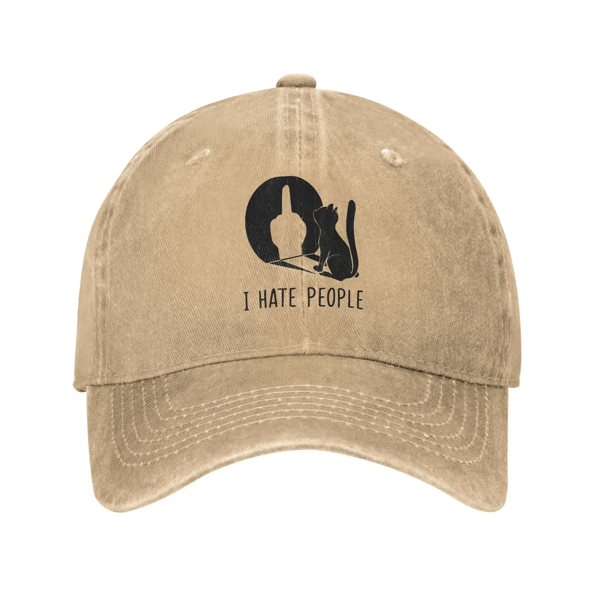Washed Baseball Cap Cat Shadow I Hate People Summer Trucker Hat For Men Women Classic Running Hippie Sun Snapback Cap
Washed Baseball Cap Cat Shadow I Hate People Summer Trucker Hat For Men Women Classic Running Hippie Sun Snapback Cap