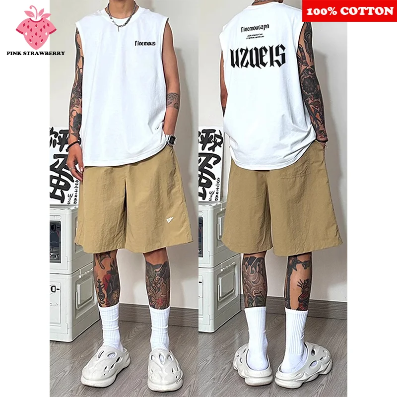 Sports Sleeveless Camisole T-shirt Summer New 100% Cotton American Retro vest Fitness Swimming Running Vest Quick Dry Y2k Top
Sports Sleeveless Camisole T-shirt Summer New 100% Cotton American Retro vest Fitness Swimming Running Vest Quick Dry Y2k Top