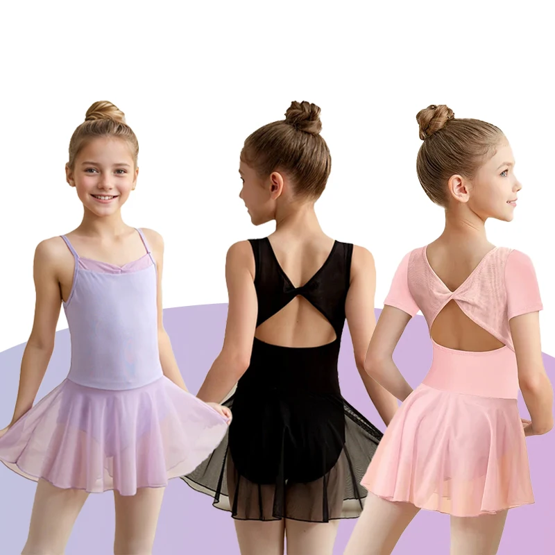 Girls Short sleeve Ballet Leotard Back Mesh Bow Knot Dance Leotard Girls Cotton Dance Dress
Girls Short sleeve Ballet Leotard Back Mesh Bow Knot Dance Leotard Girls Cotton Dance Dress