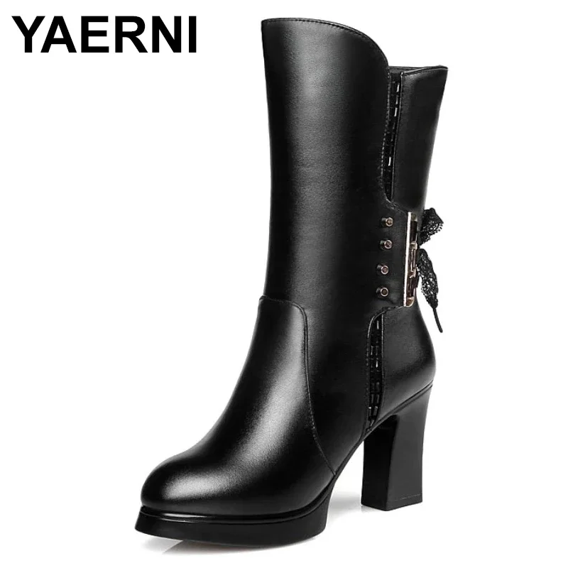 YAERNI новые женские ботинки из натуральной кожи, размер 40, женские зимние ботинки из натуральной шерсти, женские мотоциклетные ботинки на высоком каблуке
YAERNI новые женские ботинки из натуральной кожи, размер 40, женские зимние ботинки из натуральной шерсти, женские мотоциклетные ботинки на высоком каблуке