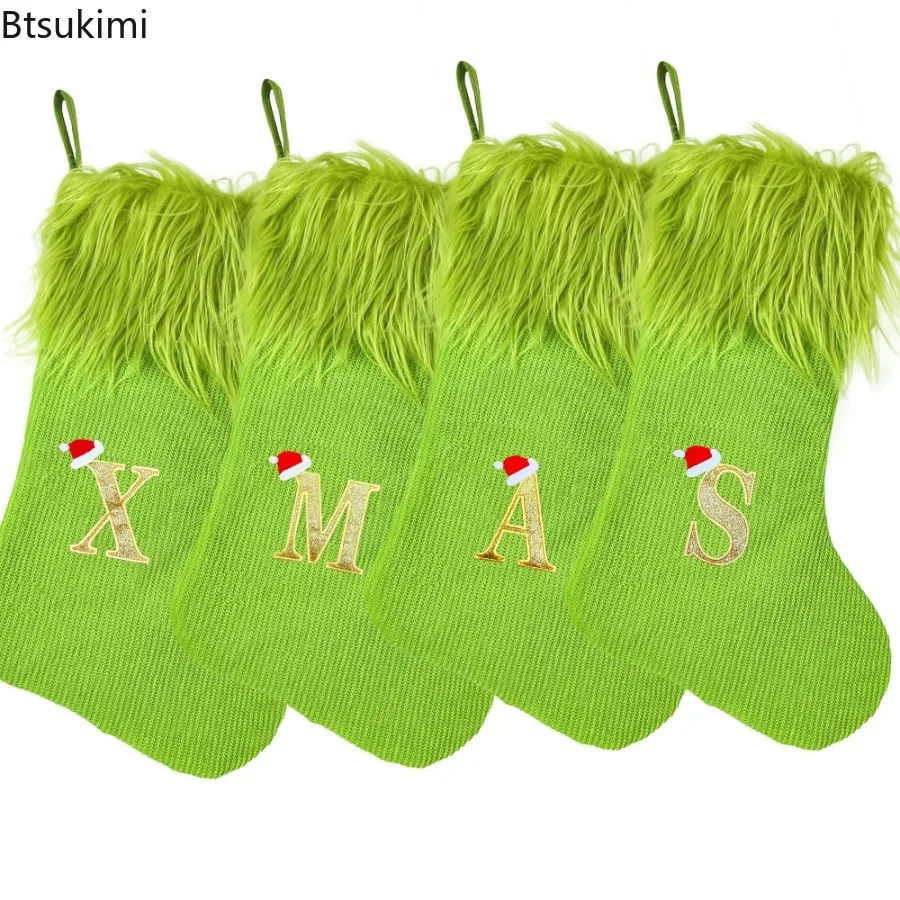 2025 Green Letters Christmas Stocking New Knitting Christmas Tree Pendant Decorations Home Xmas Gift Alphabet Christmas Socks
2025 Green Letters Christmas Stocking New Knitting Christmas Tree Pendant Decorations Home Xmas Gift Alphabet Christmas Socks