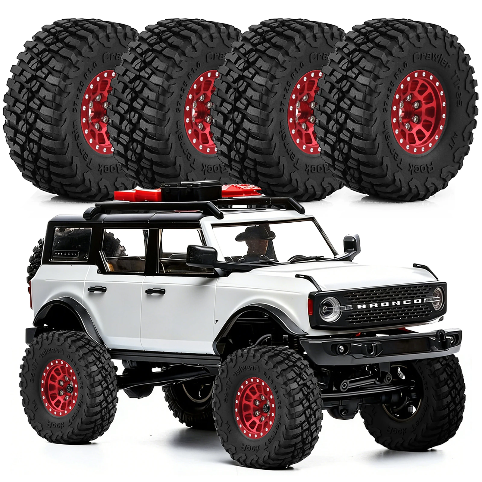 4pcs 1.0 inch Aluminum Beadlock Wheel & Tire Upgrade Set for 1/18 1/24 TRX4M Ascent-18 Axial SCX24 AX24 FMS FCX24 RC Crawler Car
4pcs 1.0 inch Aluminum Beadlock Wheel & Tire Upgrade Set for 1/18 1/24 TRX4M Ascent-18 Axial SCX24 AX24 FMS FCX24 RC Crawler Car
