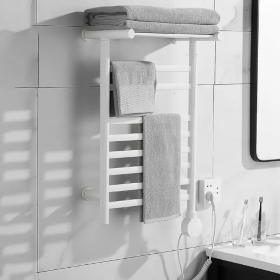 Wall Mounted Heated Towel Warmer Rack with 8 Bars and Top Shelf for Bathroom Digital Display Smart Timer Adjustable 104-149 Sta
Wall Mounted Heated Towel Warmer Rack with 8 Bars and Top Shelf for Bathroom Digital Display Smart Timer Adjustable 104-149 Sta