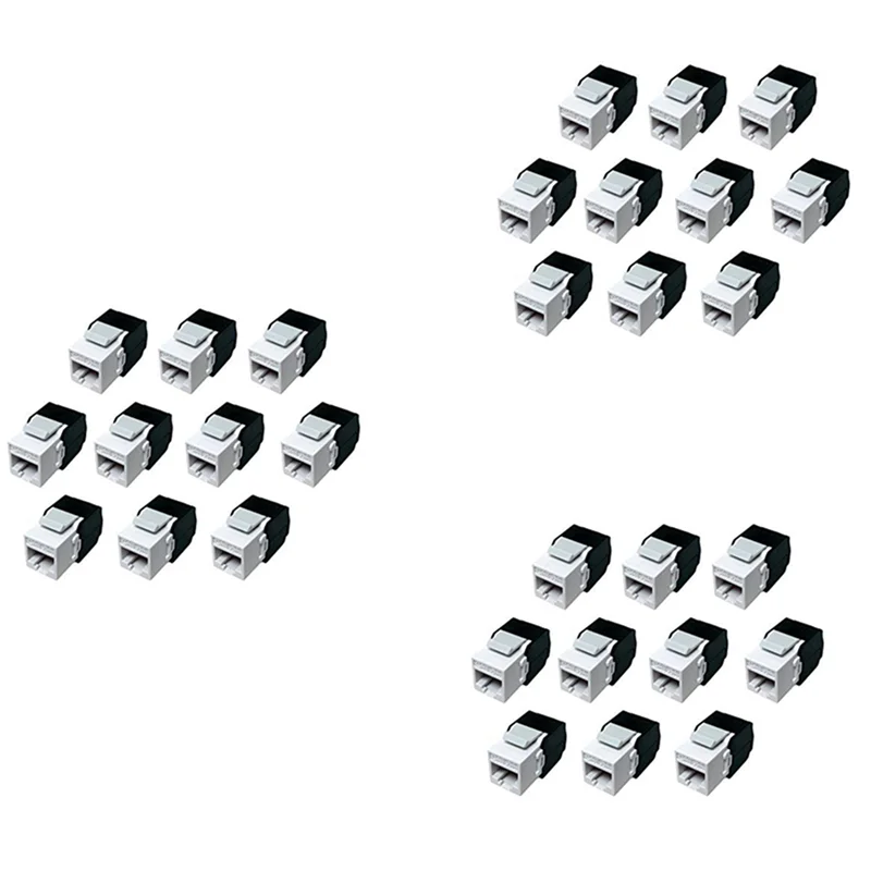 Superior-30-Pack Cat6a RJ45 Keystone Jack - Cat6 Compatible -180 Degree Toolless -Ethernet Wall Jack -Cat6a Network Coupler
Superior-30-Pack Cat6a RJ45 Keystone Jack - Cat6 Compatible -180 Degree Toolless -Ethernet Wall Jack -Cat6a Network Coupler