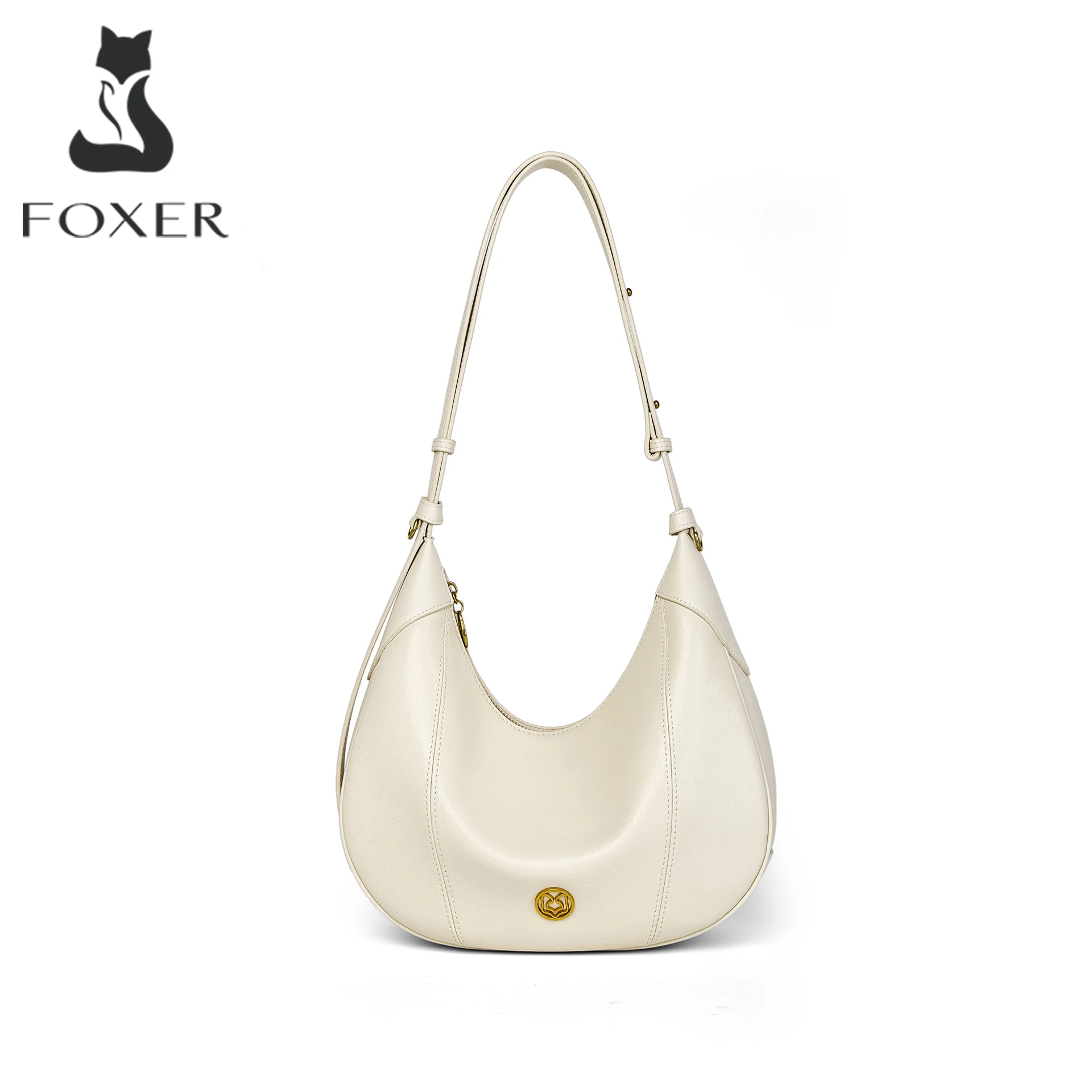 FOXER Genuine Leather Hobo Bag Women's Shoulder Bag Spring Summer Travel Handbag Soft Leather Large Capacity Female Underarm Bag
FOXER Genuine Leather Hobo Bag Women's Shoulder Bag Spring Summer Travel Handbag Soft Leather Large Capacity Female Underarm Bag