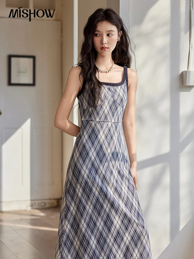 MISHOW французское винтажное платье с круглым вырезом, вязаный кардиган, отдельно женский милый вязаный короткий свитер, клетчатое платье-бретелька MXD43L2012 
MISHOW французское винтажное платье с круглым вырезом, вязаный кардиган, отдельно женский милый вязаный короткий свитер, клетчатое платье-бретелька MXD43L2012