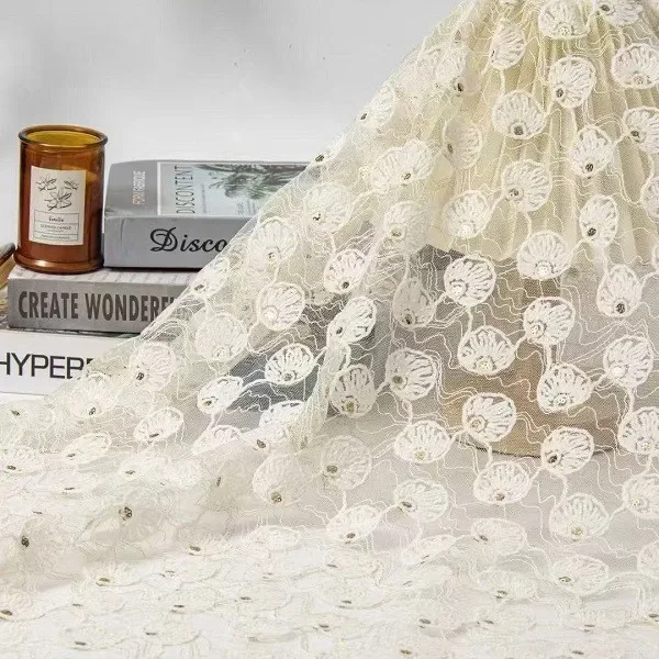 New gold-thread shell sequin lace embroidered mesh fabric for clothing home decor designer fashionable embroidered fabric
New gold-thread shell sequin lace embroidered mesh fabric for clothing home decor designer fashionable embroidered fabric