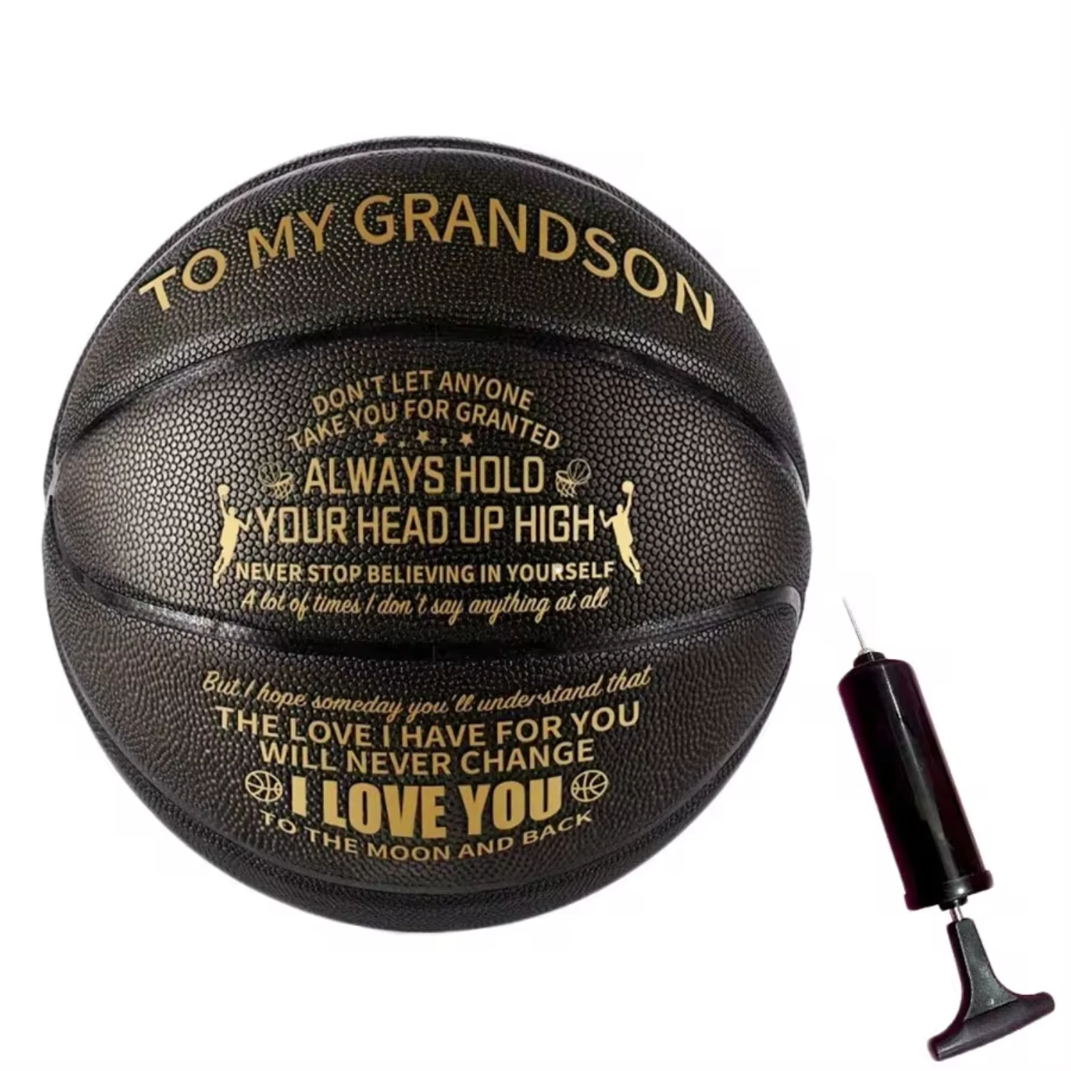 1pc black send grandson basketball PU wear-resistant outdoor sports training basketball (send air cylinder)
1pc black send grandson basketball PU wear-resistant outdoor sports training basketball (send air cylinder)