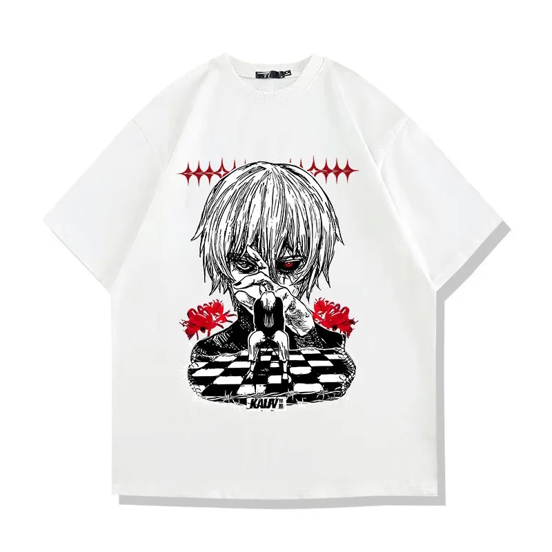 Japanese anime Tokyo Ghoul Print Summer T-shirt Heavy shoulder fashion loose casual 100% cotton round neck short sleeve T-shirt
Japanese anime Tokyo Ghoul Print Summer T-shirt Heavy shoulder fashion loose casual 100% cotton round neck short sleeve T-shirt