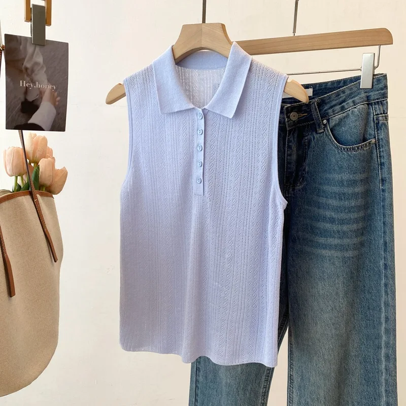 Dave&di 26 Summer Commuting Simple Wind Chime Hollow Knitted Sweater Refreshing Linen Thin Sleeveless Top
Dave&di 26 Summer Commuting Simple Wind Chime Hollow Knitted Sweater Refreshing Linen Thin Sleeveless Top