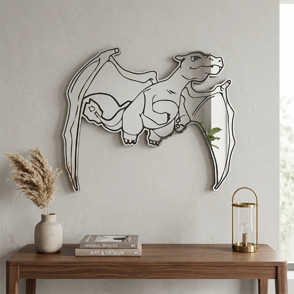 Anime Mirror Flying Charizard Pokemon Line Art Wall Mirror Cool Anime Aesthetic Vanity Mirror for Game Fans
Anime Mirror Flying Charizard Pokemon Line Art Wall Mirror Cool Anime Aesthetic Vanity Mirror for Game Fans