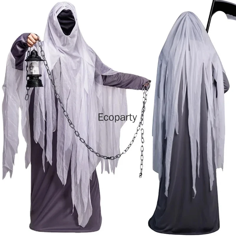 New Adult Halloween Grim Reaper Costume Scary Scary Hell Demon Ghost Cosplay Robe Halloween Carnival Masquerade Party Dress Up
New Adult Halloween Grim Reaper Costume Scary Scary Hell Demon Ghost Cosplay Robe Halloween Carnival Masquerade Party Dress Up