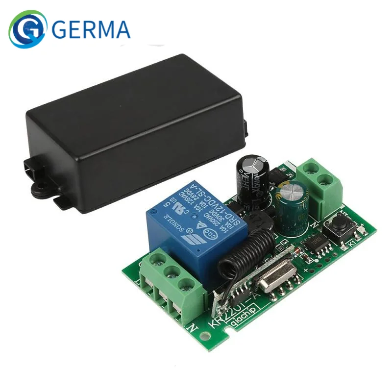 GERMA AC 250 в 110 В 220 В 1CH 433 МГц универсальный беспроводной пульт дистанционного управления Переключатель релейный модуль приемник для двери гар...
GERMA AC 250 в 110 В 220 В 1CH 433 МГц универсальный беспроводной пульт дистанционного управления Переключатель релейный модуль приемник для двери гар...