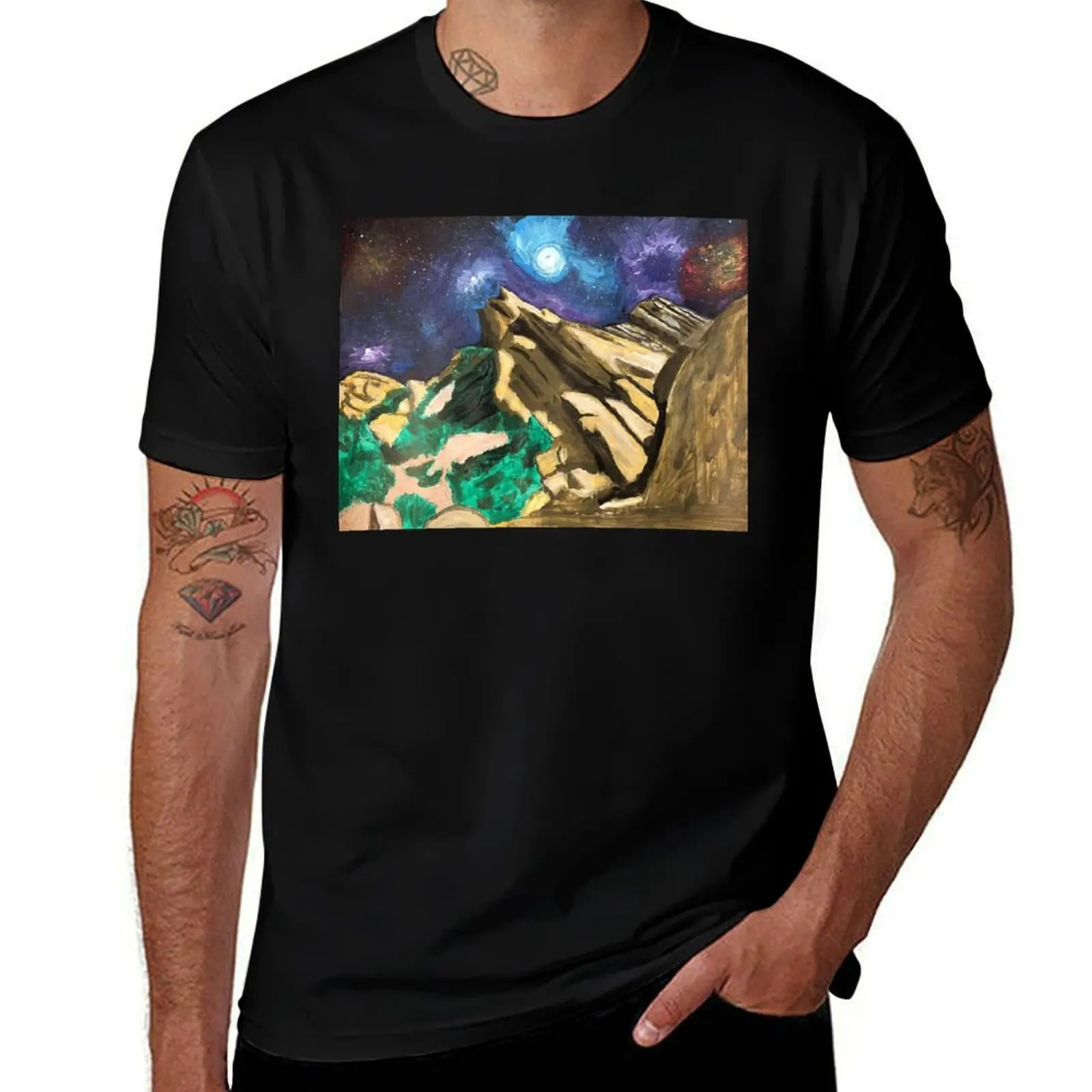 Galactic Night over the Vasquez Rocks T-Shirt funny meme t-shirts topping graphics workout shirts for men
Galactic Night over the Vasquez Rocks T-Shirt funny meme t-shirts topping graphics workout shirts for men