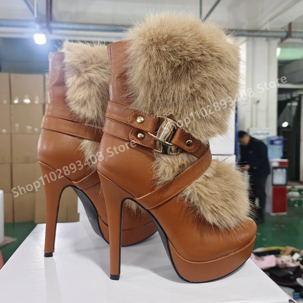 Brown Front Feather Buckle Belt Ankle Boots Round Toe Stiletto High Heel Retro Sexy Style Women Shoes 2025 Autumn Para Mujere
Brown Front Feather Buckle Belt Ankle Boots Round Toe Stiletto High Heel Retro Sexy Style Women Shoes 2025 Autumn Para Mujere