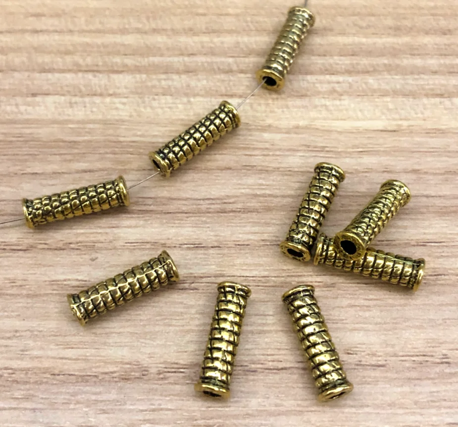 25pcs 14x4.3mm hole 2mm Alloy metal handmade accessories antiqued gold tube spacer beads HWH2351
25pcs 14x4.3mm hole 2mm Alloy metal handmade accessories antiqued gold tube spacer beads HWH2351