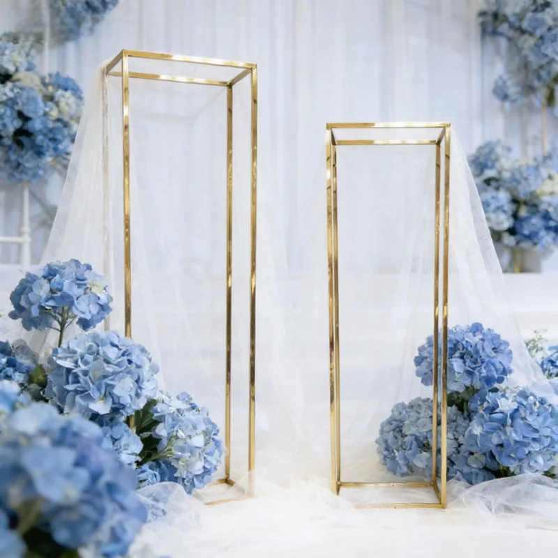 2pcs Shiny Gold Iron Wedding Arch Column Plinth Balloon Arch Birthday Stage Background Booth Prop Metal Square Frame For Events
2pcs Shiny Gold Iron Wedding Arch Column Plinth Balloon Arch Birthday Stage Background Booth Prop Metal Square Frame For Events