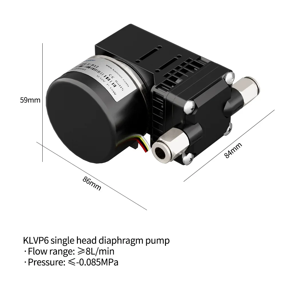 Kamoer 8Lmin KLVP6 Микродиафрагменный вакуумный насос 12 В 24 В BLDC Двигатель Резьбовой воздушный насос Всасывающий насос отрицательного давления 0,08 МПа
Kamoer 8Lmin KLVP6 Микродиафрагменный вакуумный насос 12 В 24 В BLDC Двигатель Резьбовой воздушный насос Всасывающий насос отрицательного давления 0,08 МПа 
