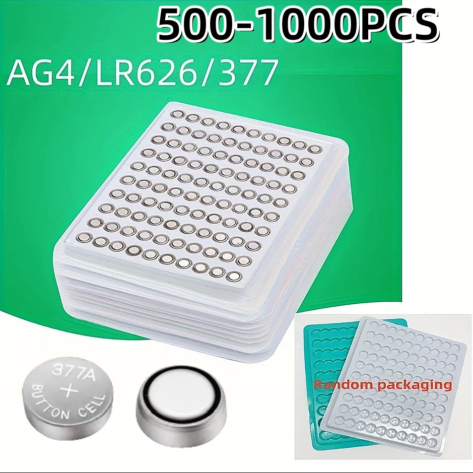 Новинка, 100-500 шт., кнопочная батарея AG4 LR626 1,55 В, 377 SR626SW, батарейки для часов, игрушка с дистанционным управлением, медицинские инструменты, сигнализация
Новинка, 100-500 шт., кнопочная батарея AG4 LR626 1,55 В, 377 SR626SW, батарейки для часов, игрушка с дистанционным управлением, медицинские инструменты, сигнализация