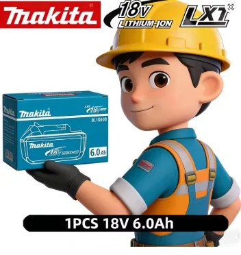 original Makita battery,18V 6.0Ah rechargeable battery,replacing Makita BL1830BL1840BL1850BL1860B, power tool batter
original Makita battery,18V 6.0Ah rechargeable battery,replacing Makita BL1830BL1840BL1850BL1860B, power tool batter