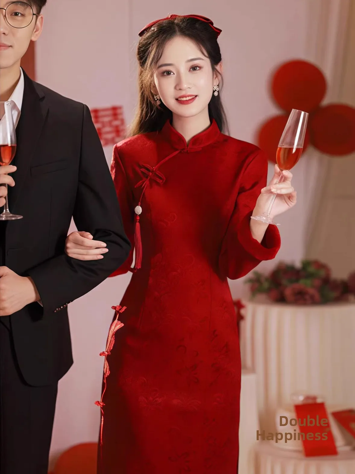 Red Wine Color Long Sve Wedding Dr Engagement Ceremony New Chinese Sle Cus-Made Dr for Women
Red Wine Color Long Sve Wedding Dr Engagement Ceremony New Chinese Sle Cus-Made Dr for Women