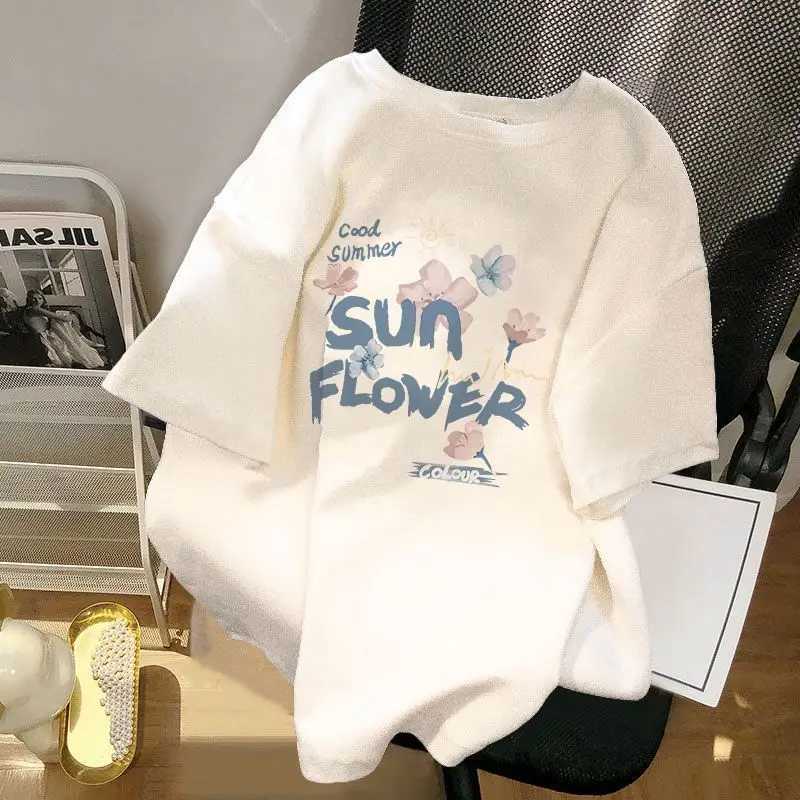 100% Cotton Printed Summer New BF Trendy Short Sleeved T-shirt for Women Korean Version Loose and Simple in Style Clothes Ins
100% Cotton Printed Summer New BF Trendy Short Sleeved T-shirt for Women Korean Version Loose and Simple in Style Clothes Ins