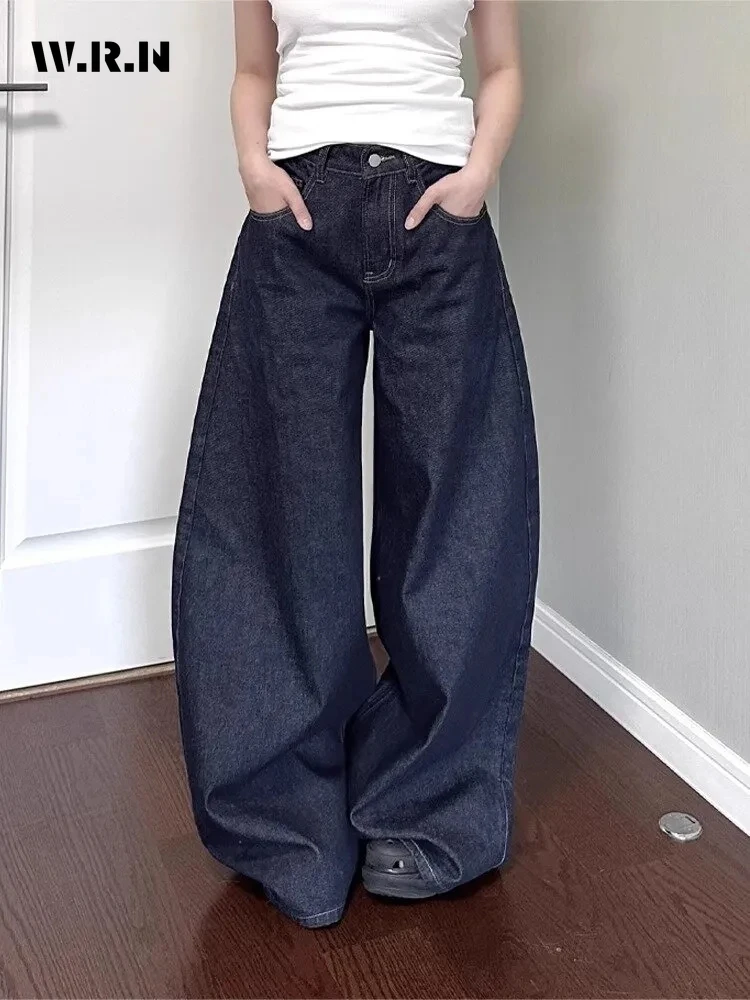 American Retro Casual High Waist Oversized Jeans For Women Baggy Pocket Y2K Pants Wide Leg Grunge Streetwear Solid Denim Trouser
American Retro Casual High Waist Oversized Jeans For Women Baggy Pocket Y2K Pants Wide Leg Grunge Streetwear Solid Denim Trouser