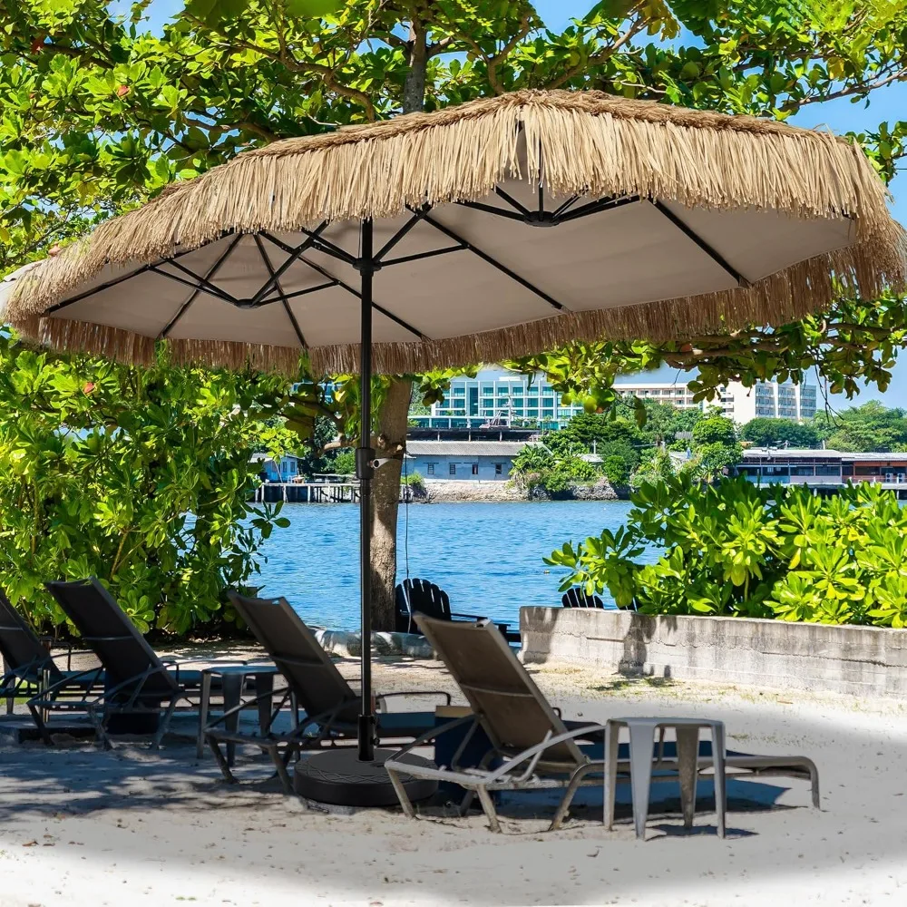 13ft Tiki Patio Umbrella Outdoor Table Umbrella,Market Umbrella with 12 Sturdy Ribs, with Crank for Garden, Lawn, Deck
13ft Tiki Patio Umbrella Outdoor Table Umbrella,Market Umbrella with 12 Sturdy Ribs, with Crank for Garden, Lawn, Deck