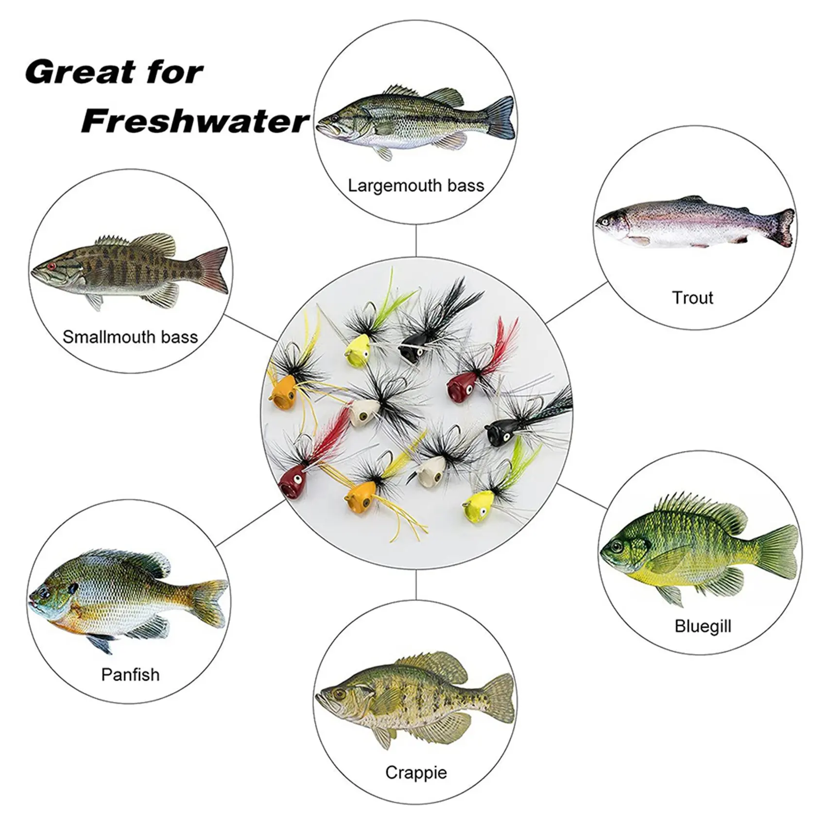 ABLB-20 шт. Попперы для ловли нахлыстом, приманки для верхней рыбалки Bass Crappie Bluegill Panfish форель лосось окунь Steelhead мушки
ABLB-20 шт. Попперы для ловли нахлыстом, приманки для верхней рыбалки Bass Crappie Bluegill Panfish форель лосось окунь Steelhead мушки