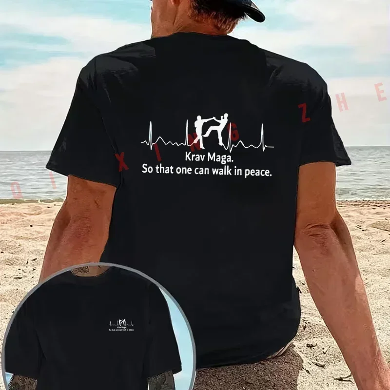 Krav Maga Heart Rate Silhouette graphic motorcycle T-Shirt Cotton Double-Sided Print Men Short Sleeve Summer O-neck Top
Krav Maga Heart Rate Silhouette graphic motorcycle T-Shirt Cotton Double-Sided Print Men Short Sleeve Summer O-neck Top