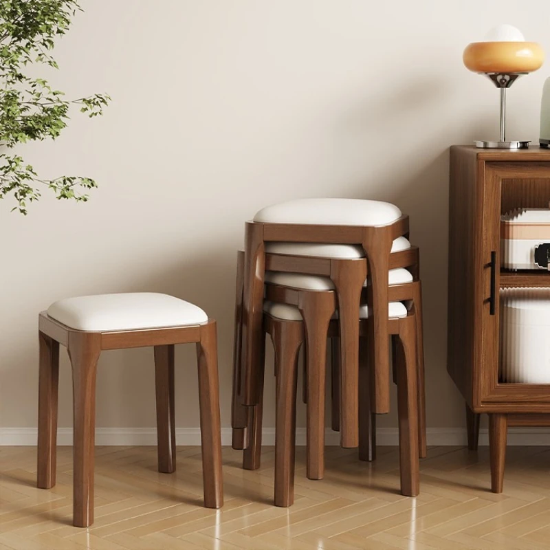Modern Solid Wood Ottoman Upholstered Footstool Stackable Dining Stool with High-Resilience Foam Comfortable Wooden Bench
Modern Solid Wood Ottoman Upholstered Footstool Stackable Dining Stool with High-Resilience Foam Comfortable Wooden Bench