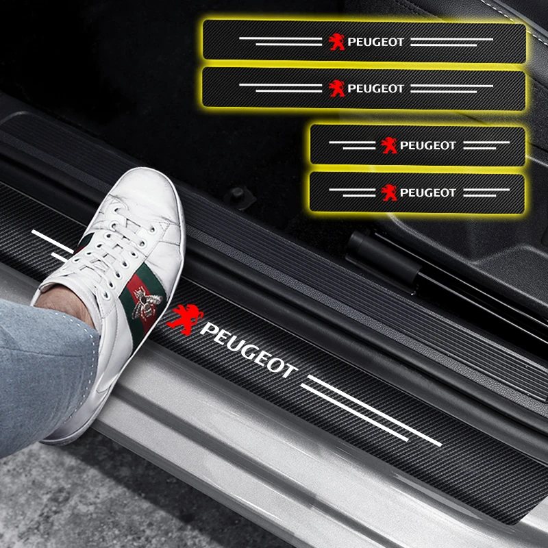 Carbon Fiber Car Door Sill Protector Stickers Welcome Pedal Decoration Sticker For Peugeot 407 508 2008 5008 307 308 3008 206
Carbon Fiber Car Door Sill Protector Stickers Welcome Pedal Decoration Sticker For Peugeot 407 508 2008 5008 307 308 3008 206