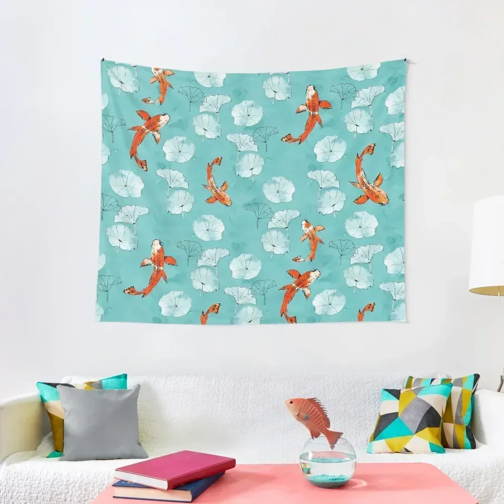 Waterlily koi in turquoise Tapestry Room Design Living Room Decoration Decorations For Room Decoration Accessories Tapestry
Waterlily koi in turquoise Tapestry Room Design Living Room Decoration Decorations For Room Decoration Accessories Tapestry
