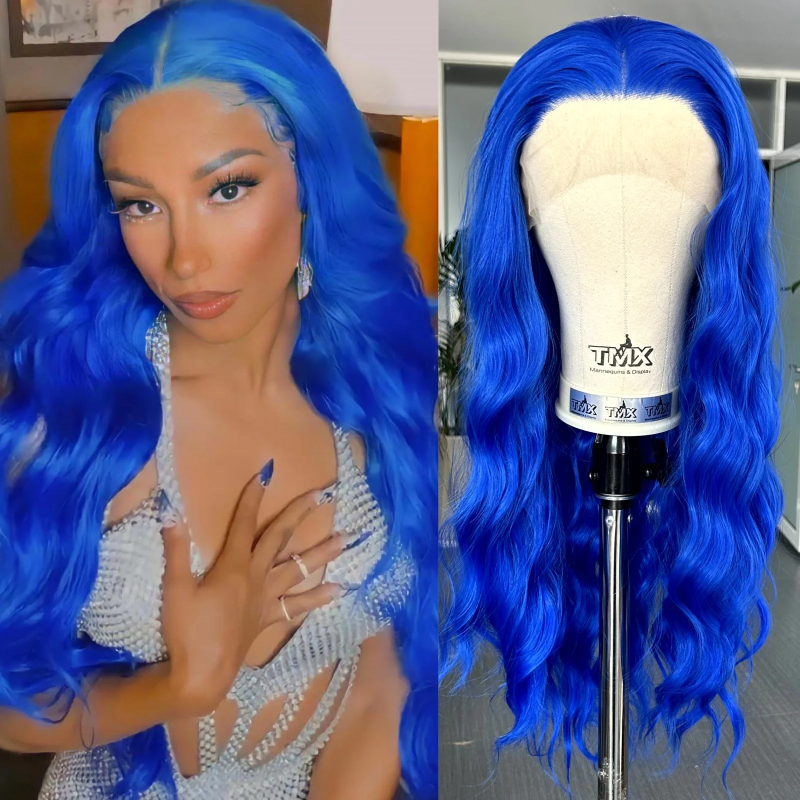 Royal Blue Long Curly Wavy Wig Synthetic Free Part Natural Wave Colored 13X4 Lace Front Wigs for Women Daily Party Cosplay
Royal Blue Long Curly Wavy Wig Synthetic Free Part Natural Wave Colored 13X4 Lace Front Wigs for Women Daily Party Cosplay