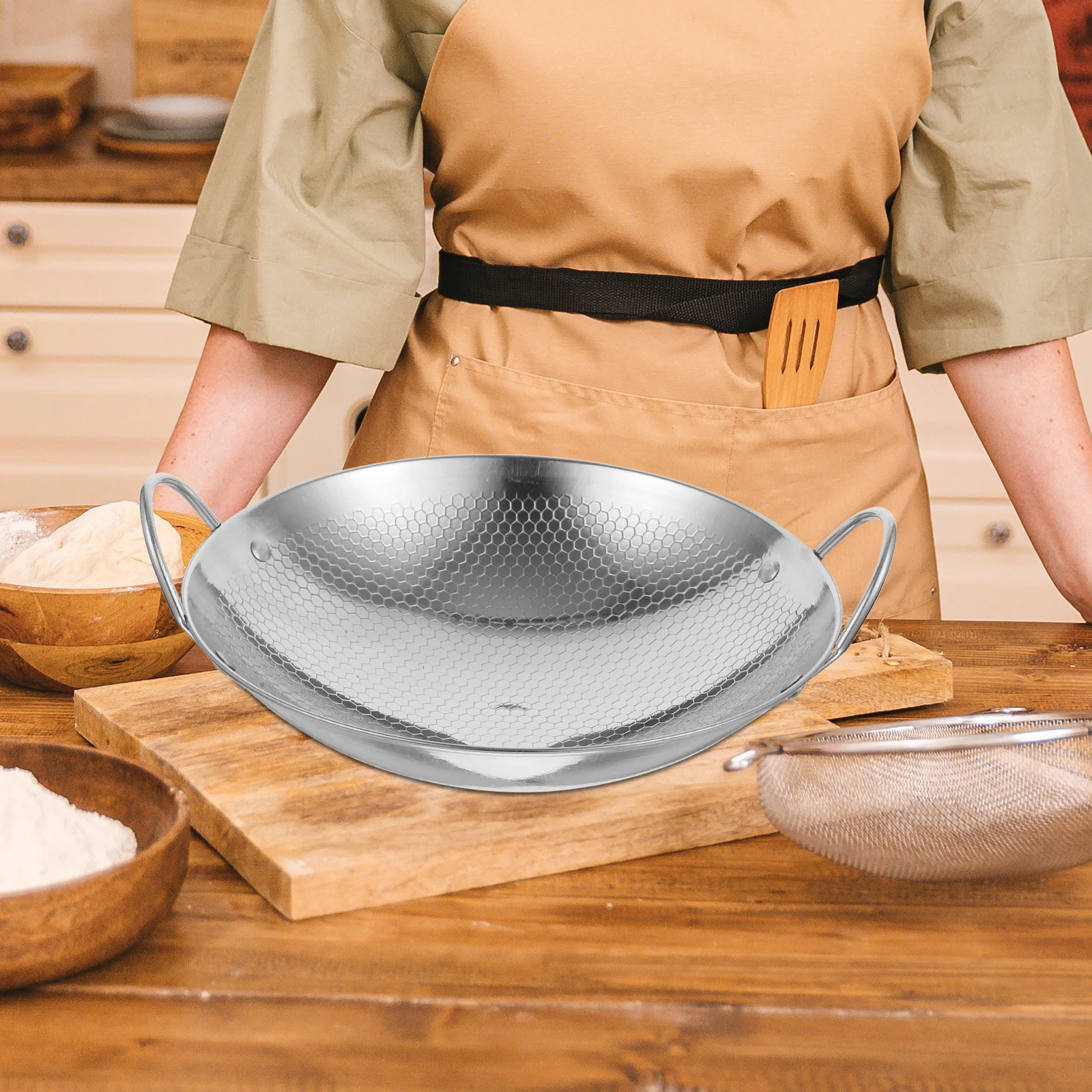 Stainless Steel Dry Frying Pan 8 Inch Smooth Surface Easy Clean Kitchen Metal Pot Small Cooking Pans Pan Stock Pot
Stainless Steel Dry Frying Pan 8 Inch Smooth Surface Easy Clean Kitchen Metal Pot Small Cooking Pans Pan Stock Pot