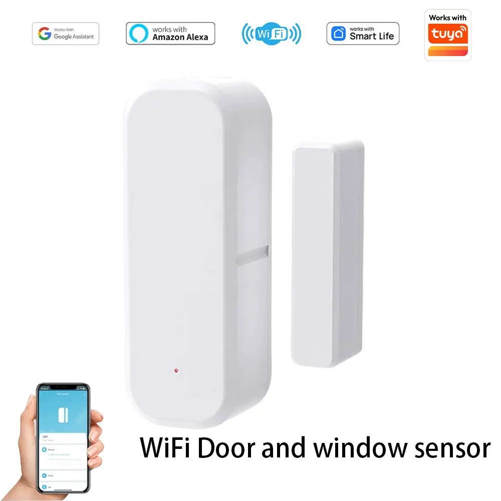 Датчик открытия дверей и окон Tuya Wi-Fi, магнитный датчик для умного дома, сигнализация, защита, совместим с Tuya.
Датчик открытия дверей и окон Tuya Wi-Fi, магнитный датчик для умного дома, сигнализация, защита, совместим с Tuya.