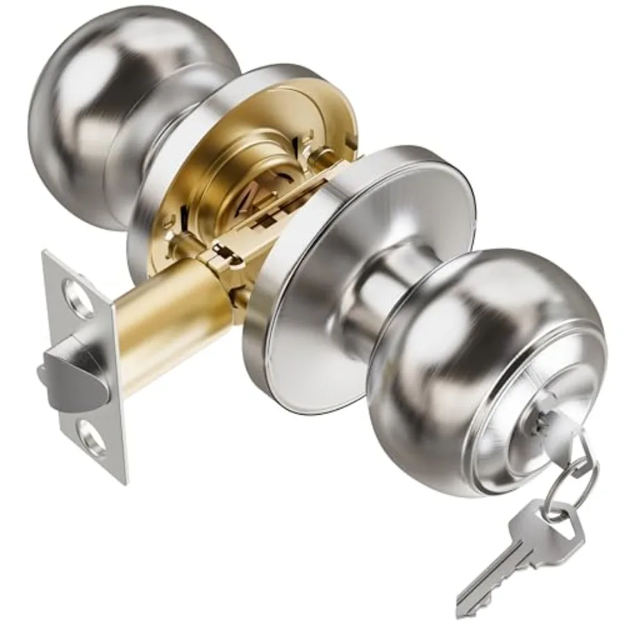 6 Pack Keyed Door Knob with Lock Key for Bedrooms Bathroom Closet Pantry Office Standard Nickel Exterior Interior Door Knobs fo
6 Pack Keyed Door Knob with Lock Key for Bedrooms Bathroom Closet Pantry Office Standard Nickel Exterior Interior Door Knobs fo