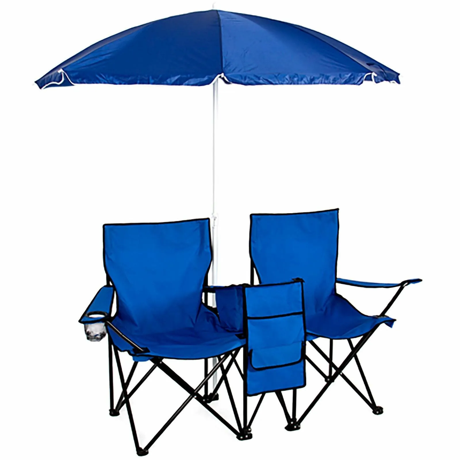 Double Portable Folding Picnic Chair W/Umbrella Table Cooler Beach Camping Chair
Double Portable Folding Picnic Chair W/Umbrella Table Cooler Beach Camping Chair