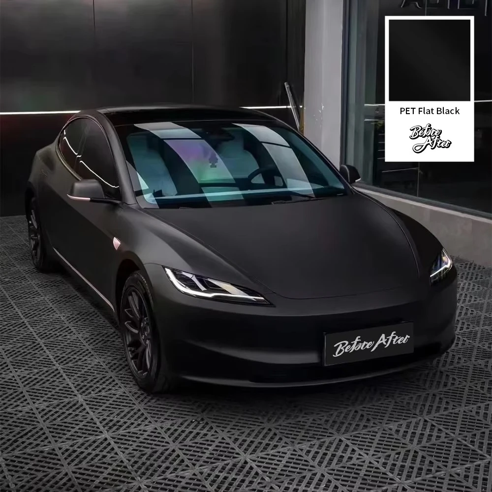 Матовая сатиновая ПЭТ-пленка для оклейки кузова автомобиля, 1.52x17м, черная, без пузырьков воздуха
Матовая сатиновая ПЭТ-пленка для оклейки кузова автомобиля, 1.52x17м, черная, без пузырьков воздуха