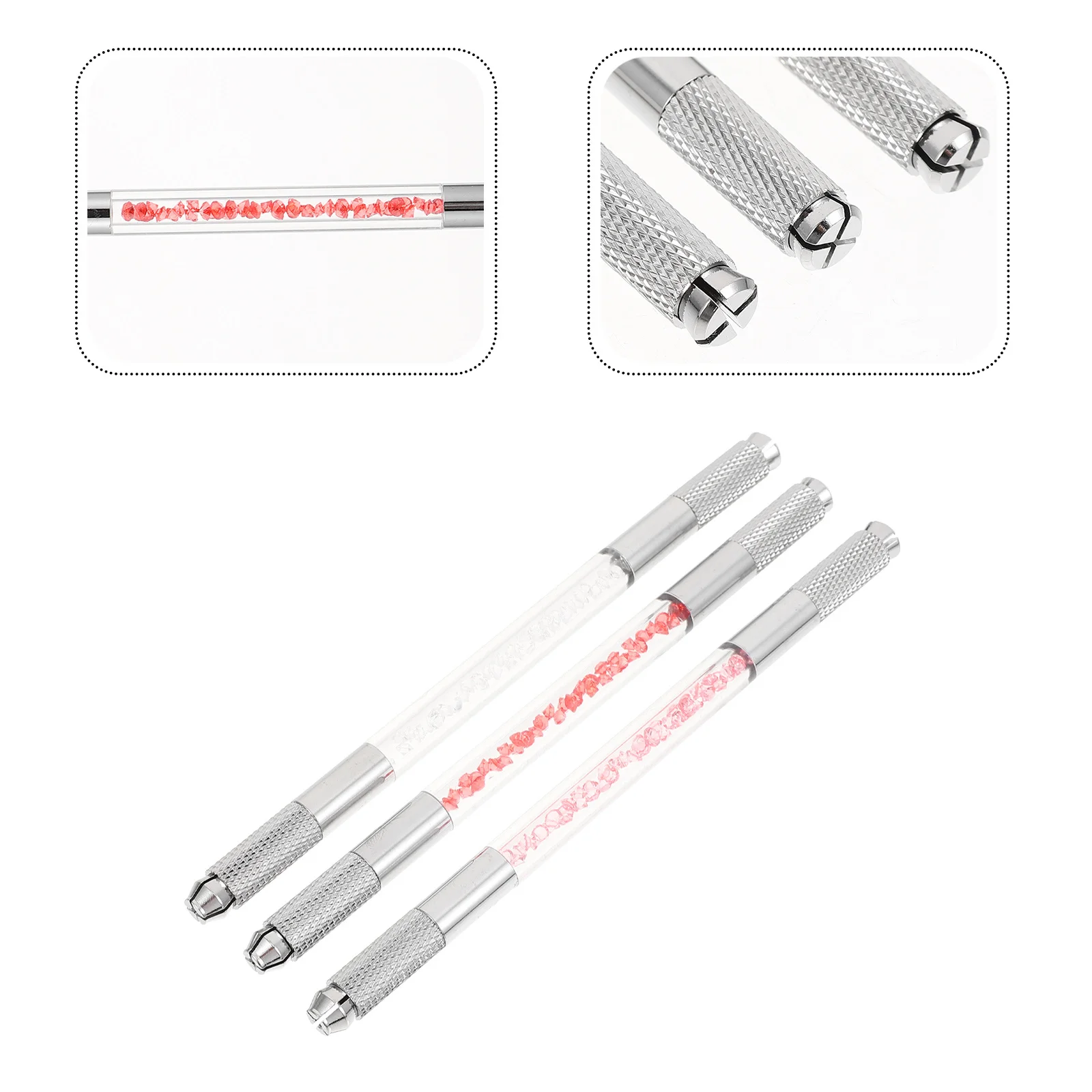 3Pcs Double Head Crystal Pens Eyebrow Embroidery Manual Tool Smooth Grip Lightweight Metal Pen for Long Term Use Makeup Artists
3Pcs Double Head Crystal Pens Eyebrow Embroidery Manual Tool Smooth Grip Lightweight Metal Pen for Long Term Use Makeup Artists