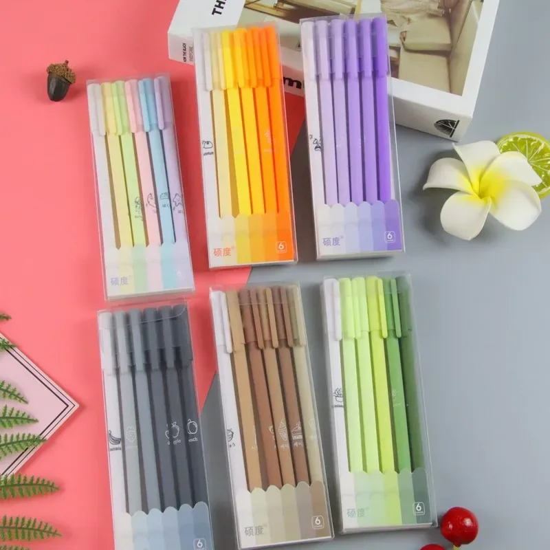6Pcs/Set New Cute Morandi Gel Pen Creative Stationery Student Pens 0.5mm Black ink Office Signature Pen School Office Supplies
6Pcs/Set New Cute Morandi Gel Pen Creative Stationery Student Pens 0.5mm Black ink Office Signature Pen School Office Supplies