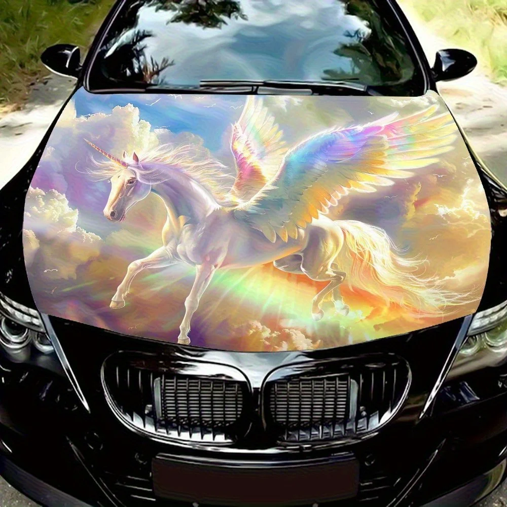 Rainbow Pegasus Car Hood Decal - Durable PVC Vinyl Wrap For Engine Protection, Stylish Skull & Lightning Design, Perfect For Mos
Rainbow Pegasus Car Hood Decal - Durable PVC Vinyl Wrap For Engine Protection, Stylish Skull & Lightning Design, Perfect For Mos