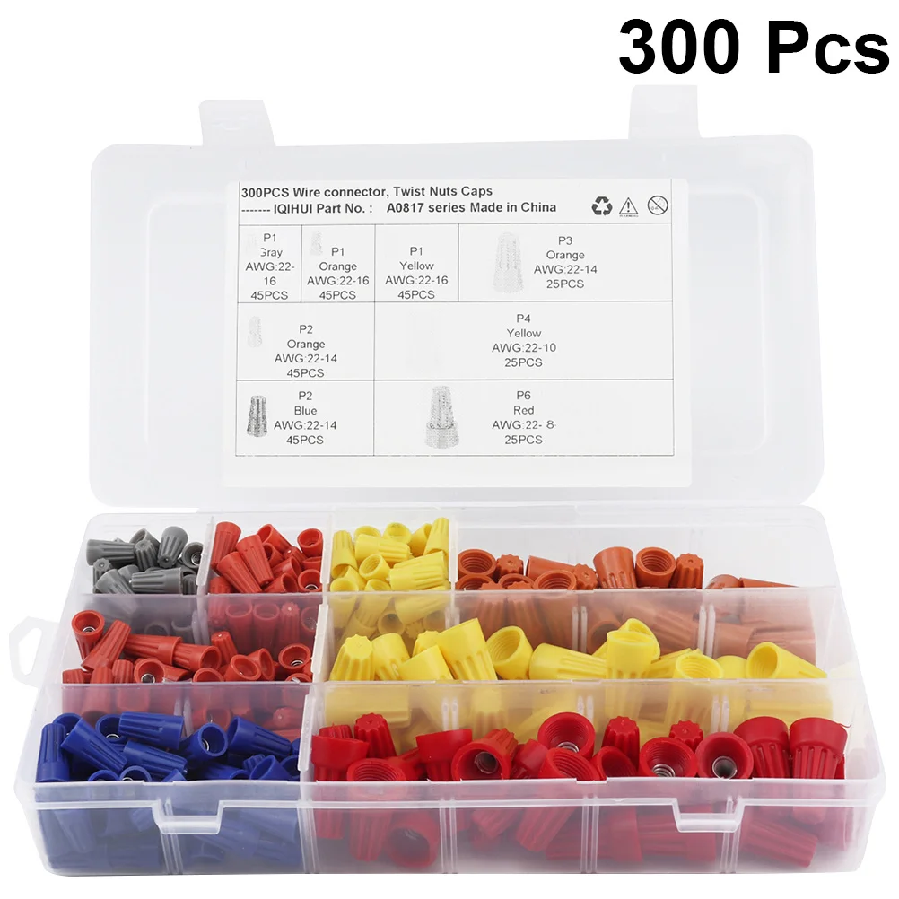 300 шт., комплект автоматических разъемов для электрических проводов, прочная ручка, подпружиненные клеммы для нескольких датчиков проводов, предварительно скручивание не требуется
300 шт., комплект автоматических разъемов для электрических проводов, прочная ручка, подпружиненные клеммы для нескольких датчиков проводов, предварительно скручивание не требуется