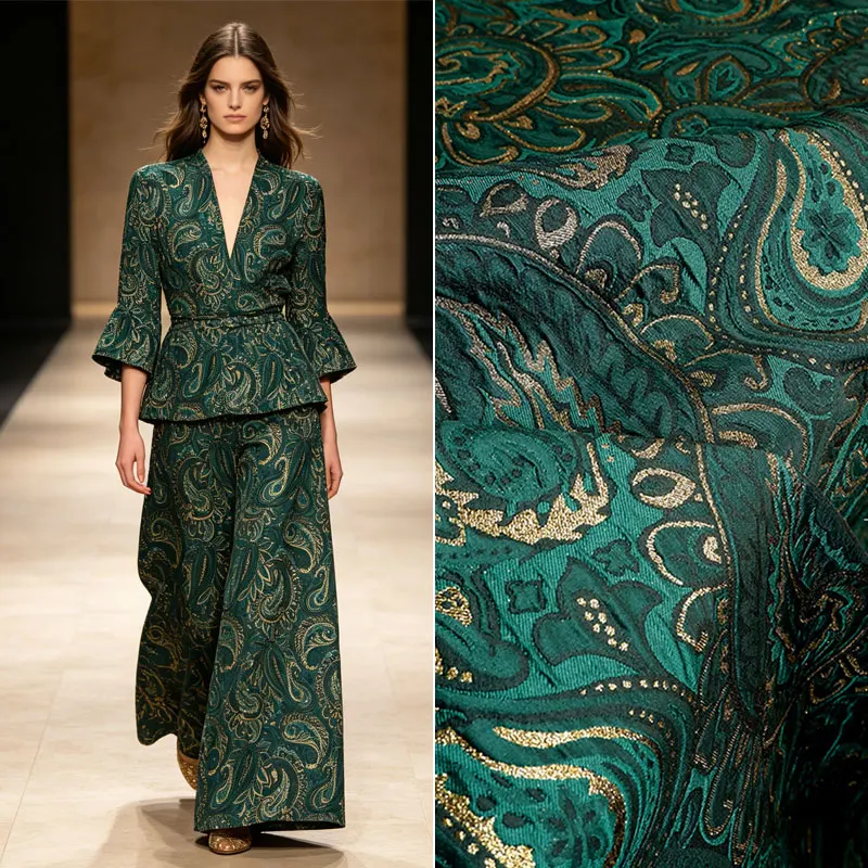 50X145Cm Green Cashew Flower Blended Three-Dimensional Ethnic Pattern Jacquard Texture Fabric Clothing Cloth Diy Designer Fabric
50X145Cm Green Cashew Flower Blended Three-Dimensional Ethnic Pattern Jacquard Texture Fabric Clothing Cloth Diy Designer Fabric