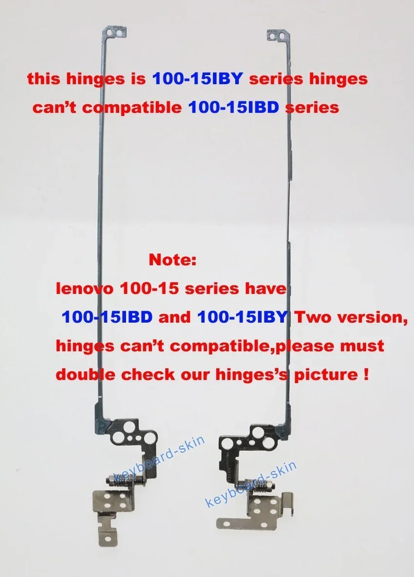 New Hinges for IBM Lenovo IdeaPad 100-15IBY laptop L+R Hinges AM1ER000100 AM1ER000200 (isn't for 100-15IBD)
New Hinges for IBM Lenovo IdeaPad 100-15IBY laptop L+R Hinges AM1ER000100 AM1ER000200 (isn't for 100-15IBD)