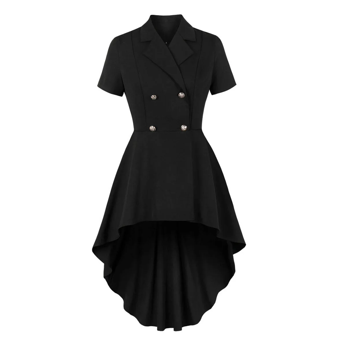 Office Lady Elegant Dresses Women Black Irregular Double Breasted Notched Collar Short Sleeve Slim Blazer Dress Party Mini Dress
Office Lady Elegant Dresses Women Black Irregular Double Breasted Notched Collar Short Sleeve Slim Blazer Dress Party Mini Dress