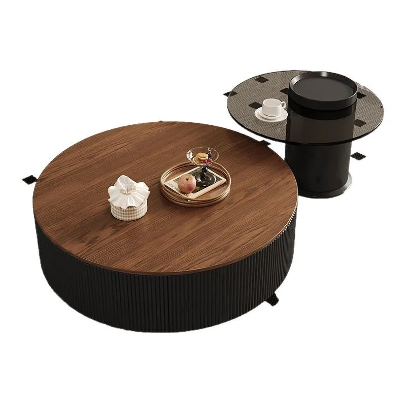 Medieval style slate round coffee table living room home modern light luxury high-end simple antique walnut Italian combination
Medieval style slate round coffee table living room home modern light luxury high-end simple antique walnut Italian combination