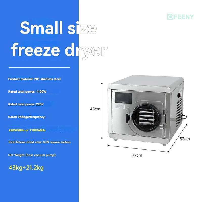 New food freeze dryer stainless steel small household commercial dehydration vegetable and fruit vacuum freezer
New food freeze dryer stainless steel small household commercial dehydration vegetable and fruit vacuum freezer