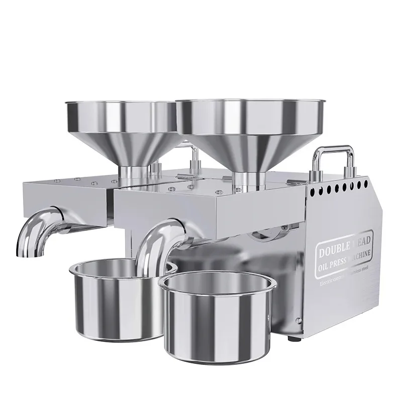 Stainless Steel Electric Automatic Intelligent Oil Press Two Head Double Motor Frying Machine Oil Pressing Cold Hot Extractor
Stainless Steel Electric Automatic Intelligent Oil Press Two Head Double Motor Frying Machine Oil Pressing Cold Hot Extractor