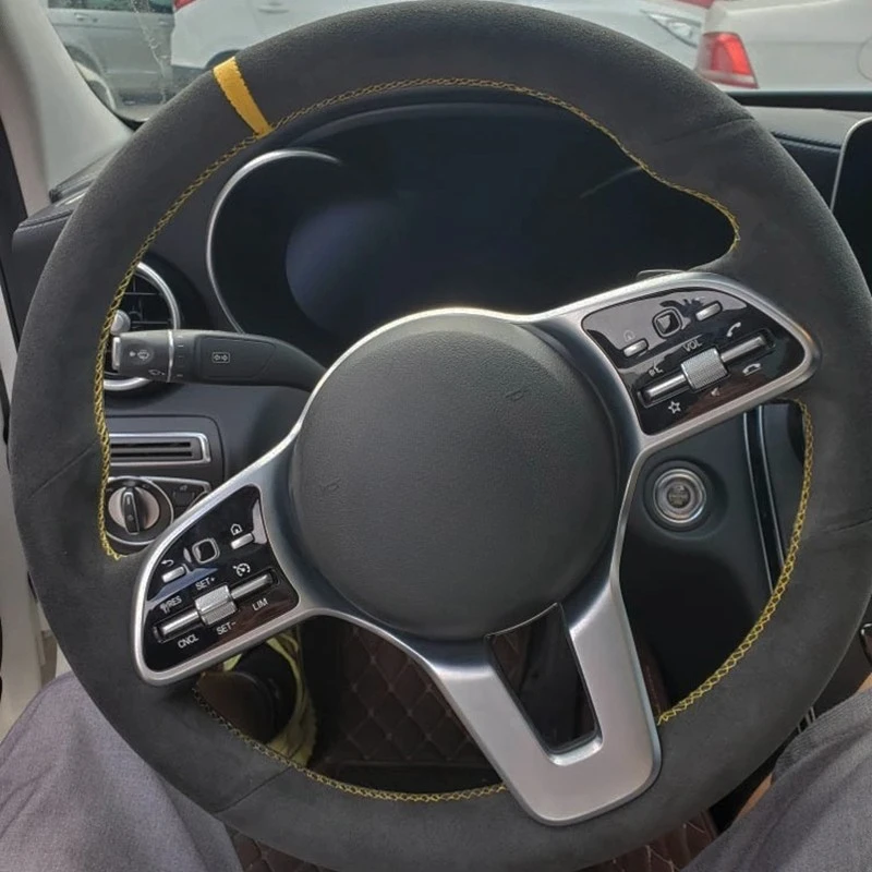 Чехол рулевого колеса автомобиля DIY Нескользящая черная натуральная кожа замша для Mercedes Benz A Class 2019-2020 GLC GLB 2020 CLS 2018-2020
Чехол рулевого колеса автомобиля DIY Нескользящая черная натуральная кожа замша для Mercedes Benz A Class 2019-2020 GLC GLB 2020 CLS 2018-2020